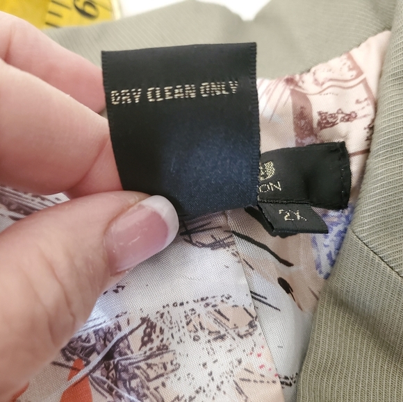 Twiggy London Army Green Blazer Plus Size - Picture 5 of 6